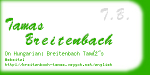 tamas breitenbach business card